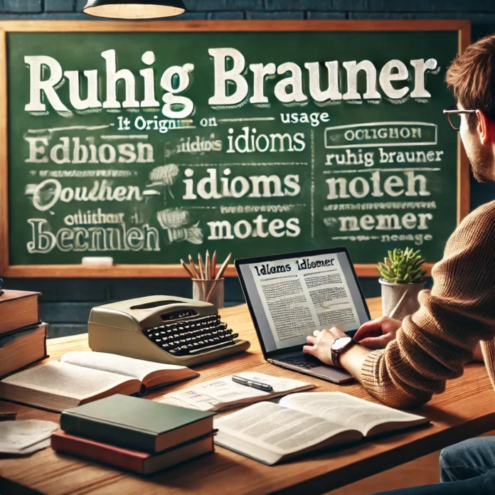 Ruhig Brauner – woher kommt diese Redensart