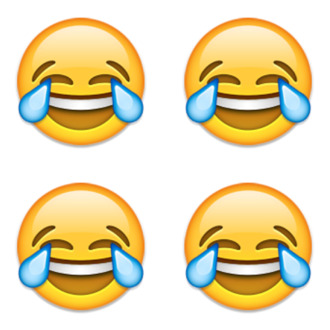 Vor lachen weinender Smiley mit Tränen Vor lachen weinender Smiley mit Tränen