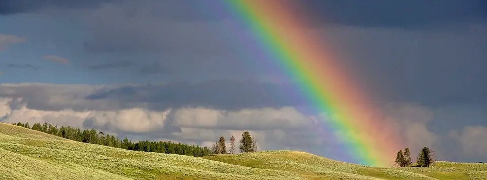 Die richtige Reihenfolge der sieben Regenbogenfarben