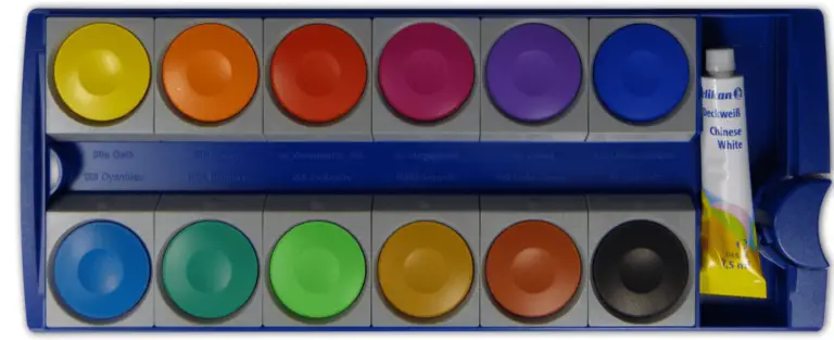 Blau und grün mischen - welche Farbe kommt raus?