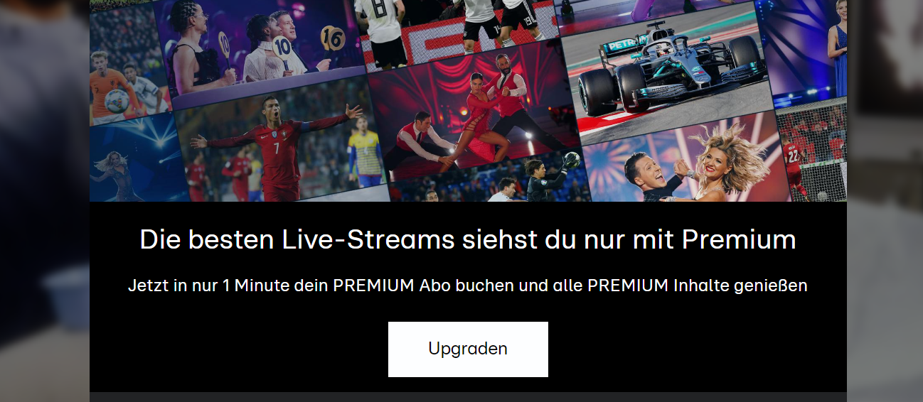 RTL Abo abschließen, um Live Stream zu gucken